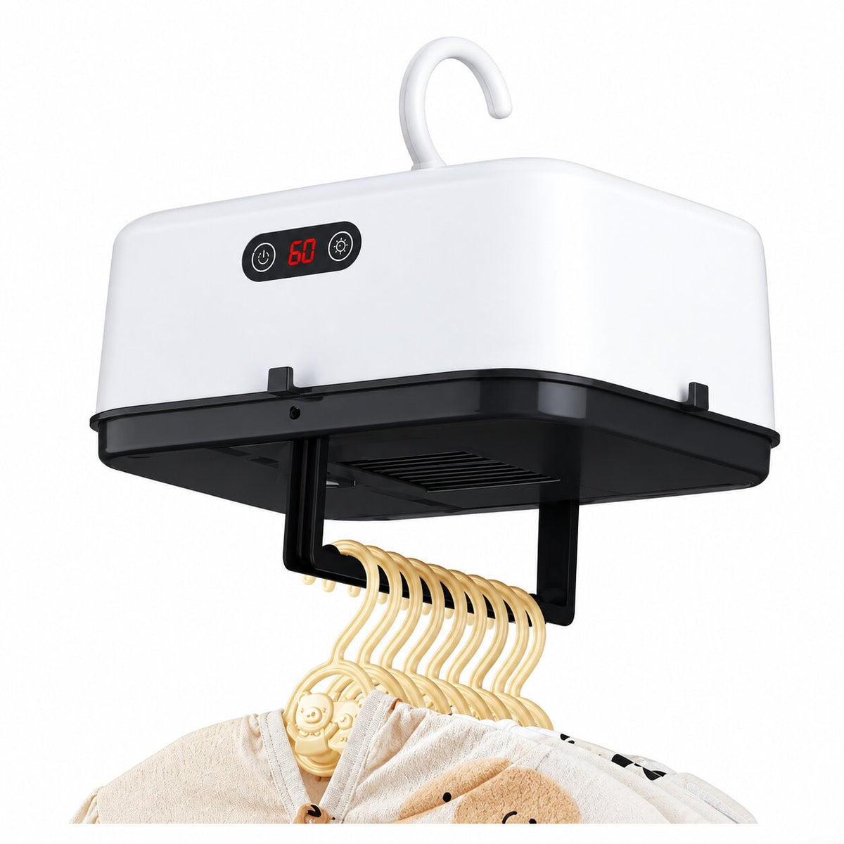 Portable Electric Clothes Dryer — Hanging Indoor Drying Heater with Digital Timer