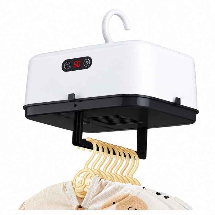 Portable Electric Clothes Dryer — Hanging Indoor Drying Heater with Digital Timer
