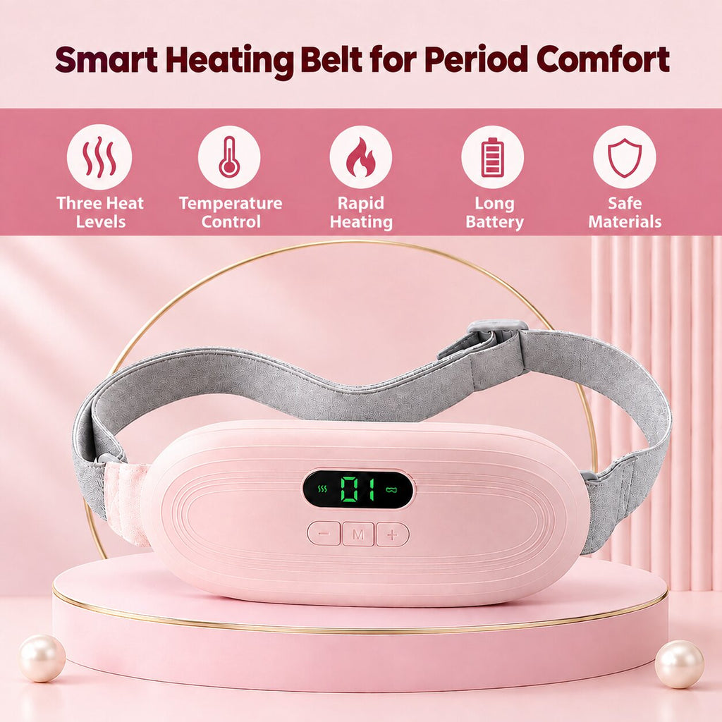 Menstrual Heating Belt — 3 Heat Levels, Portable Period Cramp Relief Pad