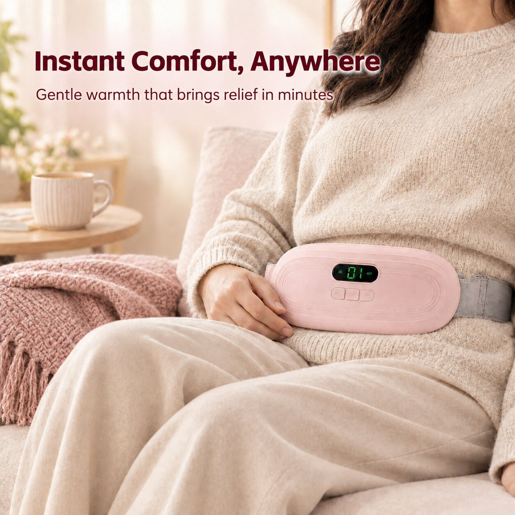 Menstrual Heating Belt — 3 Heat Levels, Portable Period Cramp Relief Pad