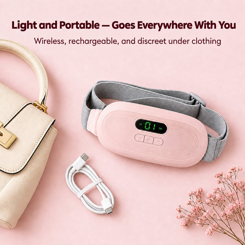 Menstrual Heating Belt — 3 Heat Levels, Portable Period Cramp Relief Pad