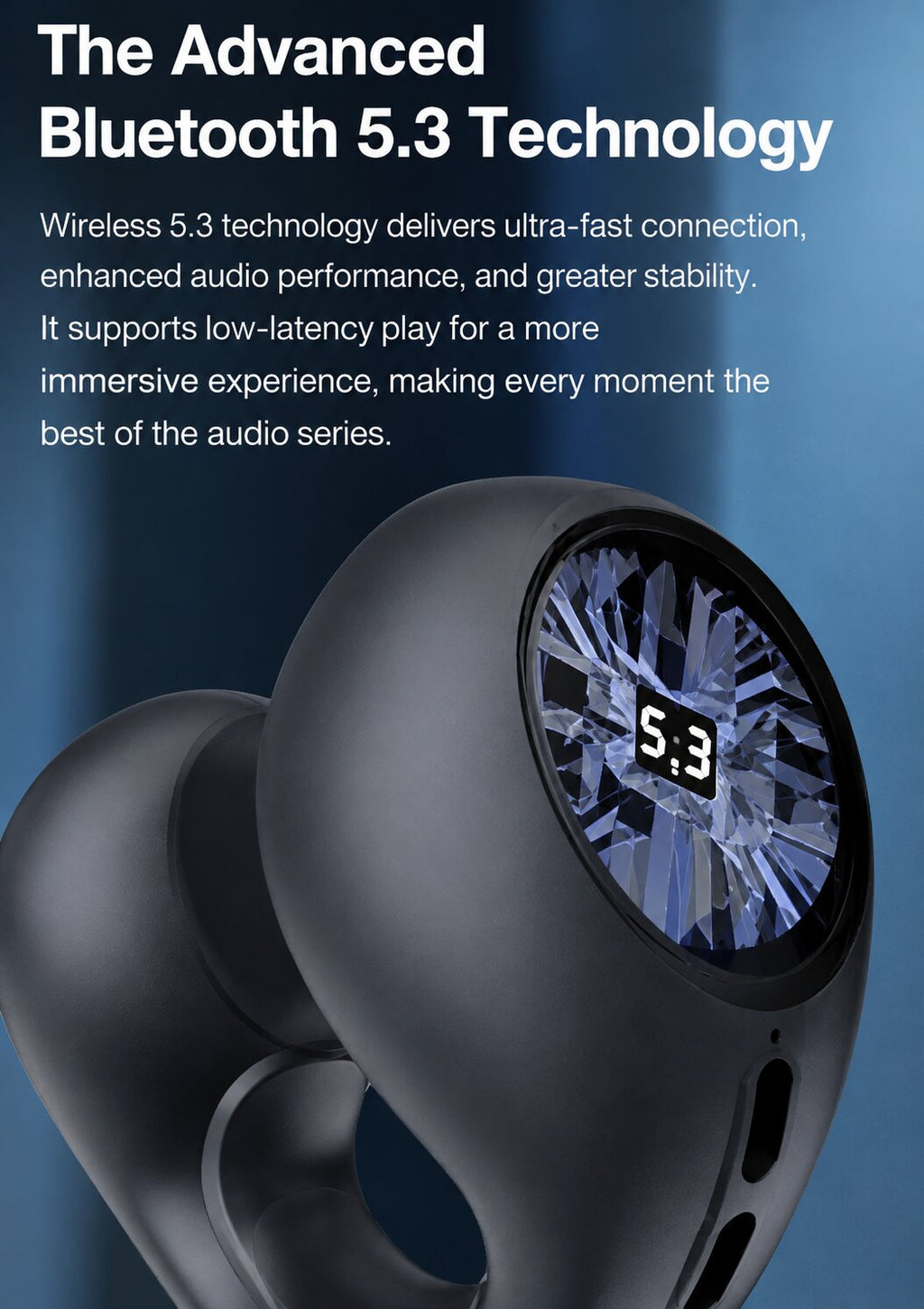 Open-Ear Clip-On Ear Cuff Headphones — Bluetooth 5.0, IPX5