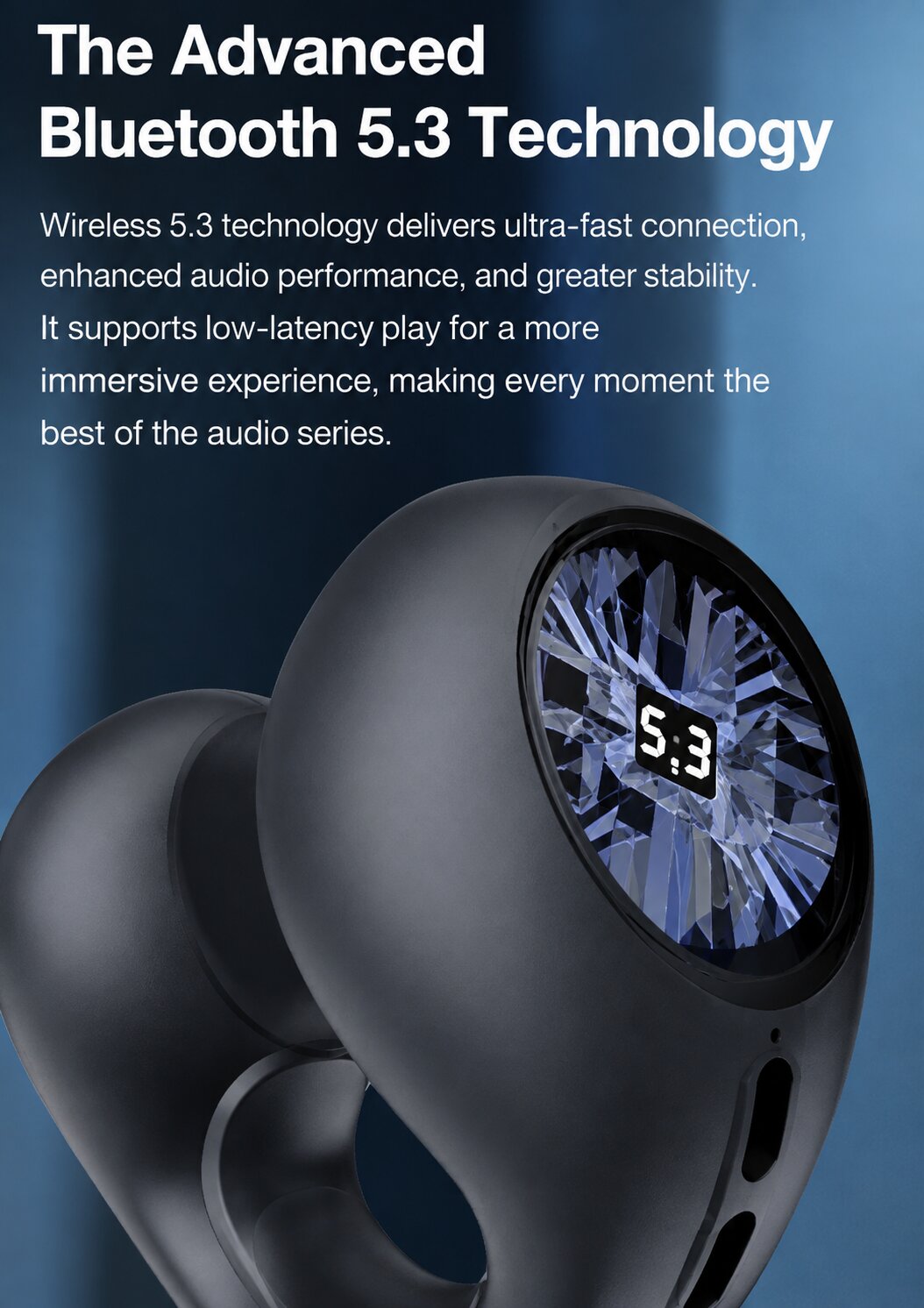 Open-Ear Clip-On Ear Cuff Headphones — Bluetooth 5.0, IPX5