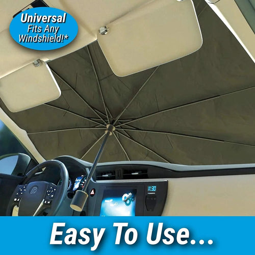 Umbrella Car Windshield Sun Shade — Universal Fit UV Protector